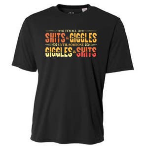 ItS All Shits And Giggles Sarcastic Funny Adult Humor Meme Tank Top Cooling Performance Crew T-Shirt