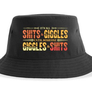 ItS All Shits And Giggles Sarcastic Funny Adult Humor Meme Tank Top Sustainable Bucket Hat