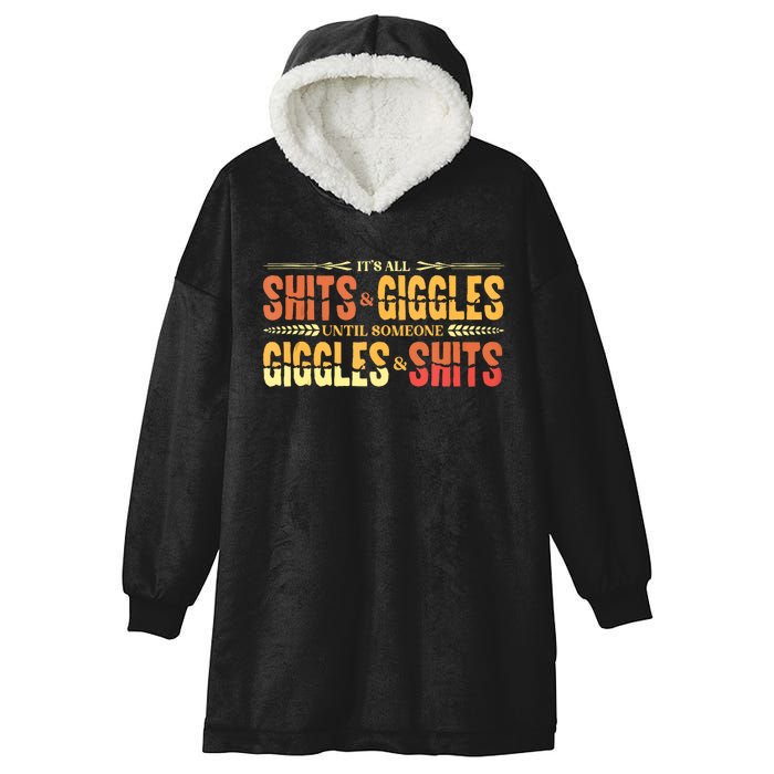 ItS All Shits And Giggles Sarcastic Funny Adult Humor Meme Tank Top Hooded Wearable Blanket