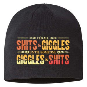 ItS All Shits And Giggles Sarcastic Funny Adult Humor Meme Tank Top Sustainable Beanie