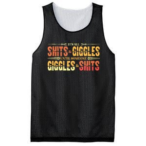 ItS All Shits And Giggles Sarcastic Funny Adult Humor Meme Tank Top Mesh Reversible Basketball Jersey Tank