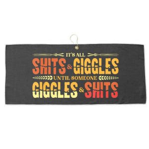 ItS All Shits And Giggles Sarcastic Funny Adult Humor Meme Tank Top Large Microfiber Waffle Golf Towel