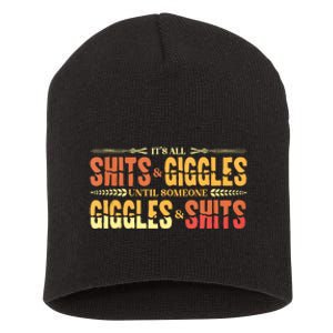 ItS All Shits And Giggles Sarcastic Funny Adult Humor Meme Tank Top Short Acrylic Beanie