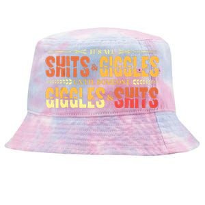 ItS All Shits And Giggles Sarcastic Funny Adult Humor Meme Tank Top Tie-Dyed Bucket Hat