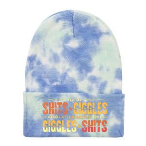 ItS All Shits And Giggles Sarcastic Funny Adult Humor Meme Tank Top Tie Dye 12in Knit Beanie