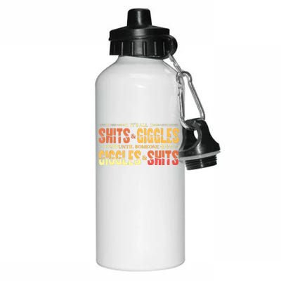 ItS All Shits And Giggles Sarcastic Funny Adult Humor Meme Tank Top Aluminum Water Bottle