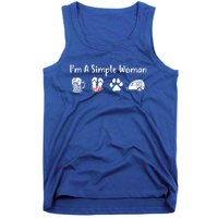 I'm A Simple Beer Flip Flops Dogs Camping Gift Tank Top