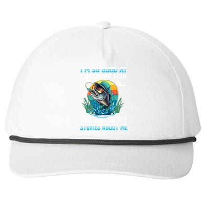 I Am So Good At Catching Fish Legendary Angler Gift Snapback Five-Panel Rope Hat