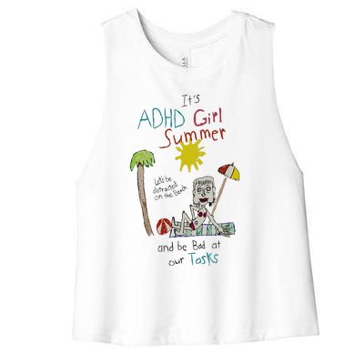 ItS Adhd Summer Women's Racerback Cropped Tank