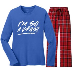 I Am So A Virgin Cute Gift Women's Long Sleeve Flannel Pajama Set 