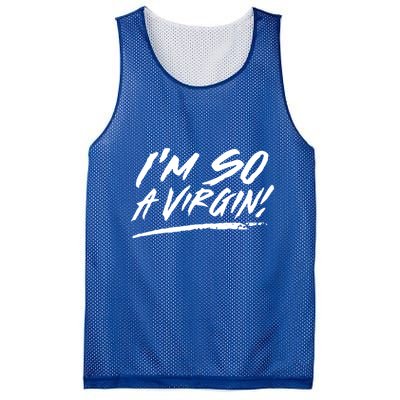 I Am So A Virgin Cute Gift Mesh Reversible Basketball Jersey Tank