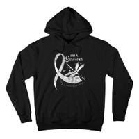 Im A Survivor Lung Cancer Dragonfly White Ribbon Tall Hoodie