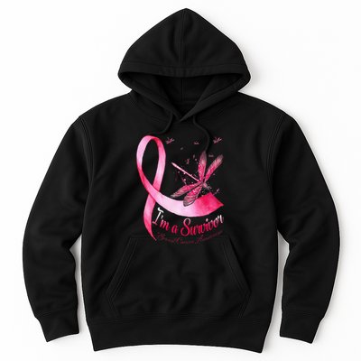 IM A Survivor Dragonfly Breast Cancer Awareness Hoodie
