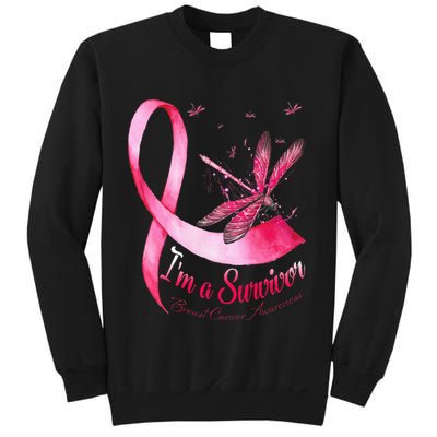 IM A Survivor Dragonfly Breast Cancer Awareness Sweatshirt