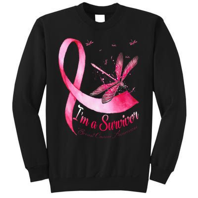 IM A Survivor Dragonfly Breast Cancer Awareness Sweatshirt