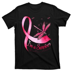 IM A Survivor Dragonfly Breast Cancer Awareness T-Shirt