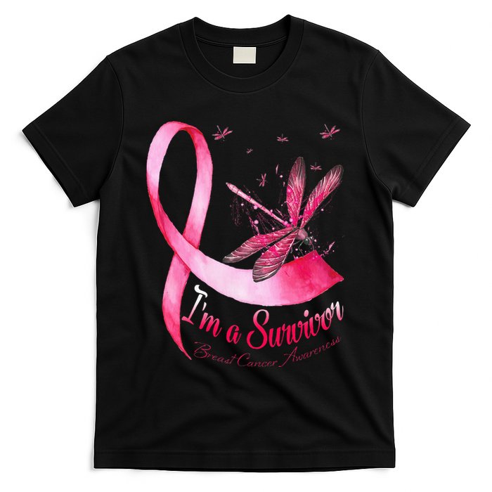 IM A Survivor Dragonfly Breast Cancer Awareness T-Shirt