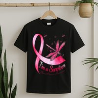 IM A Survivor Dragonfly Breast Cancer Awareness T-Shirt