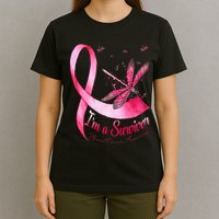 IM A Survivor Dragonfly Breast Cancer Awareness T-Shirt