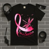 IM A Survivor Dragonfly Breast Cancer Awareness T-Shirt