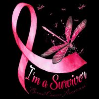 IM A Survivor Dragonfly Breast Cancer Awareness T-Shirt