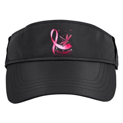 IM A Survivor Dragonfly Breast Cancer Awareness Adult Drive Performance Visor