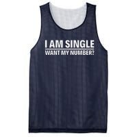 I Am Single Want My Number Mesh Reversible Basketball Jersey Tank