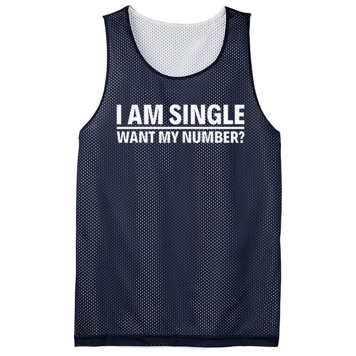 I Am Single Want My Number Mesh Reversible Basketball Jersey Tank