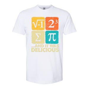 I Ate Some Pie And It Was Delicious Funny Pi Day Math Gifts Softstyle CVC T-Shirt