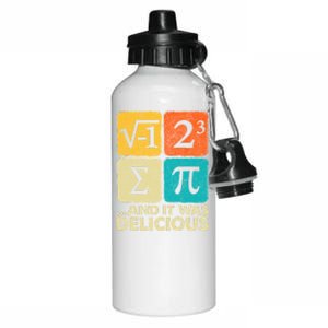 I Ate Some Pie And It Was Delicious Funny Pi Day Math Gifts Aluminum Water Bottle