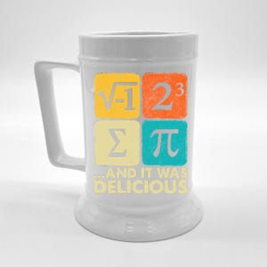 I Ate Some Pie And It Was Delicious Funny Pi Day Math Gifts Beer Stein