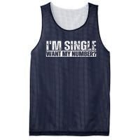 I Am Single Want My Number Vintage Mesh Reversible Basketball Jersey Tank