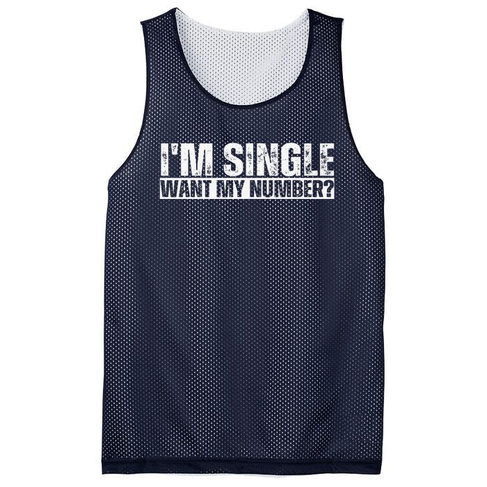 I Am Single Want My Number Vintage Mesh Reversible Basketball Jersey Tank