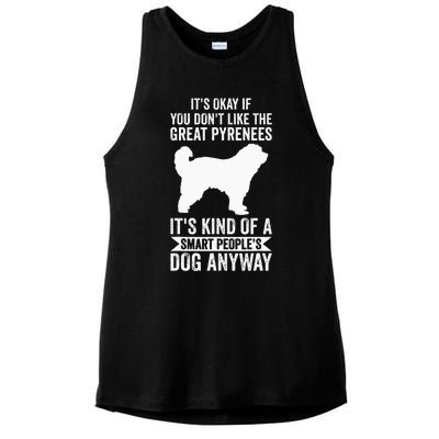 Its A Smart Peoples Dog Anyway Great Pyrenees Ladies PosiCharge Tri-Blend Wicking Tank