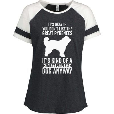 Its A Smart Peoples Dog Anyway Great Pyrenees Enza Ladies Jersey Colorblock Tee