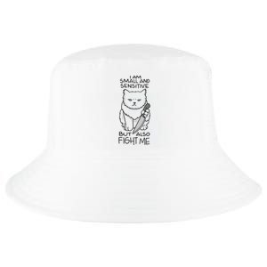 I Am Small And Sensitive But Also Fight Me Funny Cat Cool Comfort Performance Bucket Hat