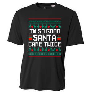 I Am So Good Santa Came Twice Couples Christmas Matching Cooling Performance Crew T-Shirt