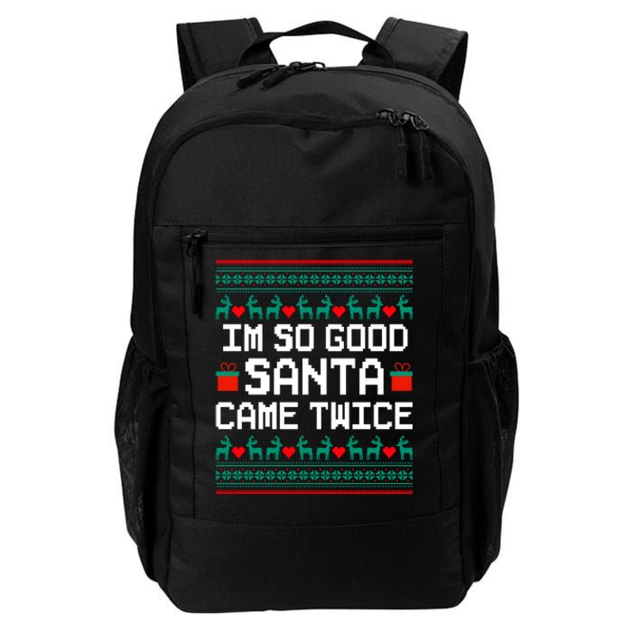 I Am So Good Santa Came Twice Couples Christmas Matching Daily Commute Backpack