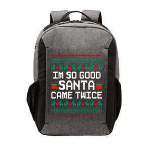 I Am So Good Santa Came Twice Couples Christmas Matching Vector Backpack