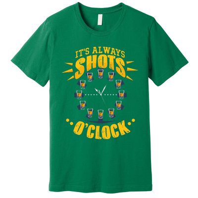 It's Always Shots O'Clock Tequila & Whiskey Lover Premium T-Shirt