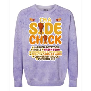 Im A Side Chick Funny Thanksgiving Dinner Colorblast Crewneck Sweatshirt