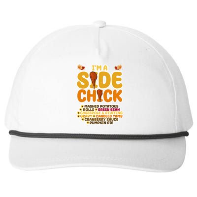 Im A Side Chick Funny Thanksgiving Dinner Snapback Five-Panel Rope Hat