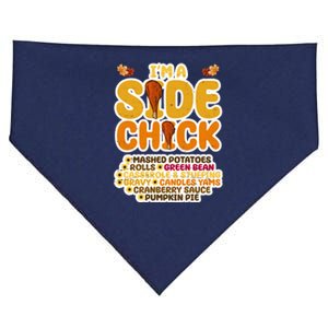 Im A Side Chick Funny Thanksgiving Dinner USA-Made Doggie Bandana