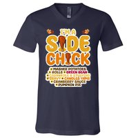 Im A Side Chick Funny Thanksgiving Dinner V-Neck T-Shirt