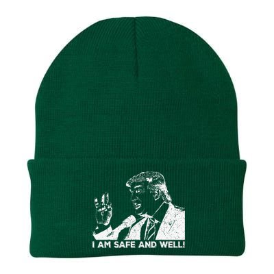 I Am Safe And Well Trump Support 2024 Knit Cap Winter Beanie