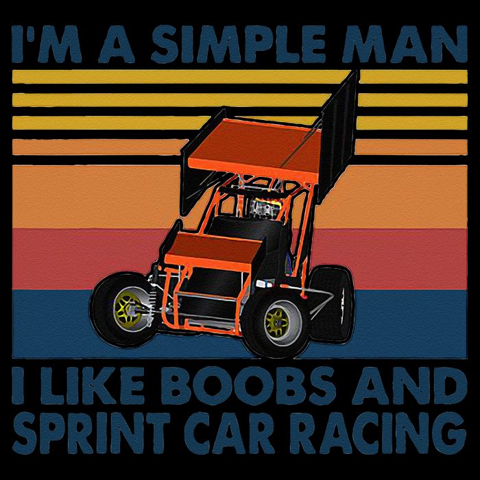 Im A Simple Man I Like Boobs And Sprint Car Racing 16oz Travel Tumbler