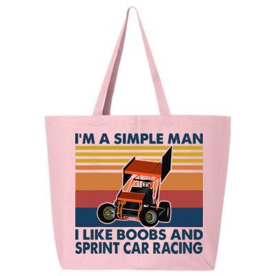 Im A Simple Man I Like Boobs And Sprint Car Racing 25L Jumbo Tote