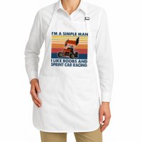 Im A Simple Man I Like Boobs And Sprint Car Racing Apron