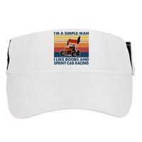 Im A Simple Man I Like Boobs And Sprint Car Racing Adult Drive Performance Visor