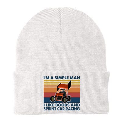 Im A Simple Man I Like Boobs And Sprint Car Racing Beanie